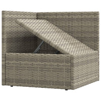 Set Divani da Giardino 10 pz con Cuscini in Polyrattan Grigio 3187251