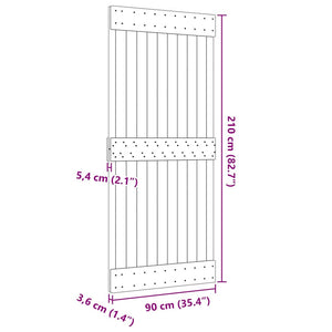 Porta NARVIK 90x210 cm in Legno Massello di Pino 154433