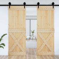 Porta NARVIK 80x210 cm in Legno Massello di Pinocod mxl 97323