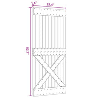 Porta NARVIK 90x210 cm in Legno Massello di Pino 154445