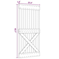 Porta NARVIK 95x210 cm in Legno Massello di Pino 154446