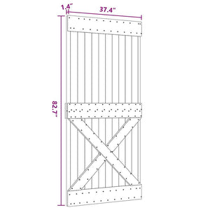 Porta NARVIK 95x210 cm in Legno Massello di Pino 154446