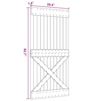 Porta NARVIK 100x210 cm in Legno Massello di Pino 154447