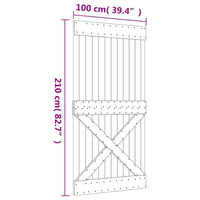 Porta NARVIK 100x210 cm in Legno Massello di Pino