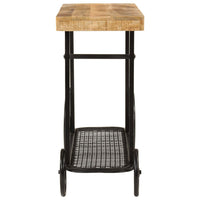 Tavolo Consolle 112x36x76 cm in Legno Massello di Mango e Ferro 353332