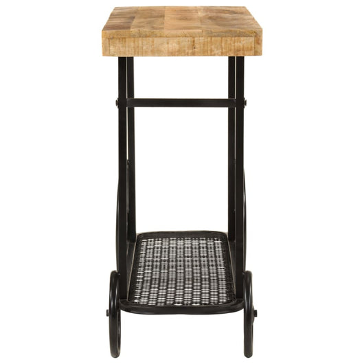 Tavolo Consolle 112x36x76 cm in Legno Massello di Mango e Ferro 353332