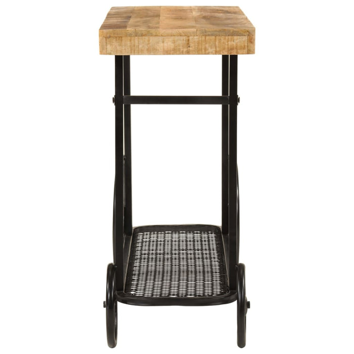 Tavolo Consolle 112x36x76 cm in Legno Massello di Mango e Ferro 353332
