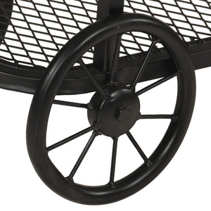 Tavolo Consolle 112x36x76 cm in Legno Massello di Mango e Ferro