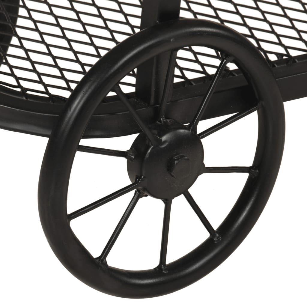 Tavolo Consolle 112x36x76 cm in Legno Massello di Mango e Ferro 353332