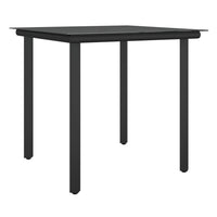 Set Pranzo da Giardino 5pz con Cuscini in Polyrattan e Acciaio 3186956