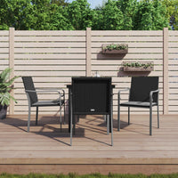 Set Pranzo da Giardino 5pz con Cuscini in Polyrattan e Acciaio 3186956