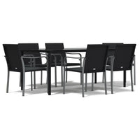 Set Pranzo da Giardino 7 pz con Cuscini in Polyrattan e Acciaiocod mxl 101250