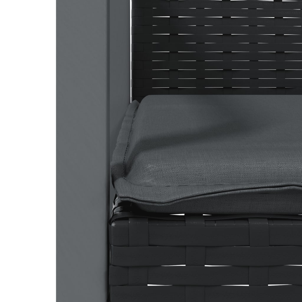 Set Pranzo da Giardino 7 pz con Cuscini in Polyrattan e Acciaio 3186996