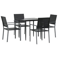 Set da Pranzo da Giardino 5 pz in Polyrattan e Acciaio 3187004