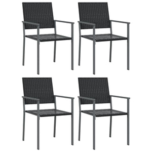 Set da Pranzo da Giardino 5 pz in Polyrattan e Acciaio 3187004