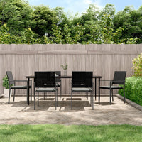 Set Pranzo da Giardino 7 pz con Cuscini in Polyrattan e Acciaio 3187013