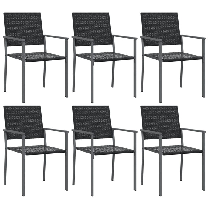 Set da Pranzo da Giardino 7 pz in Polyrattan e Acciaio 3187015