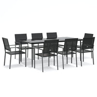 Set da Pranzo da Giardino 9 pz in Polyrattan e Acciaiocod mxl 125196