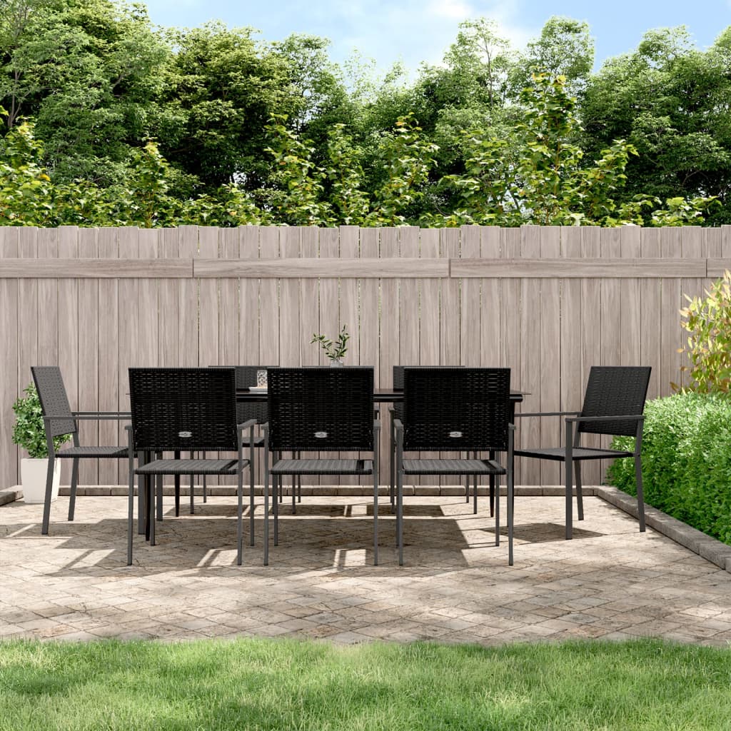 Set da Pranzo da Giardino 9 pz in Polyrattan e Acciaiocod mxl 125196