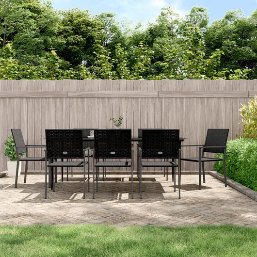 Set da Pranzo da Giardino 9 pz in Polyrattan e Acciaiocod mxl 125196