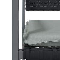 Set Pranzo da Giardino 3pz con Cuscini in Polyrattan e Acciaio 3187017