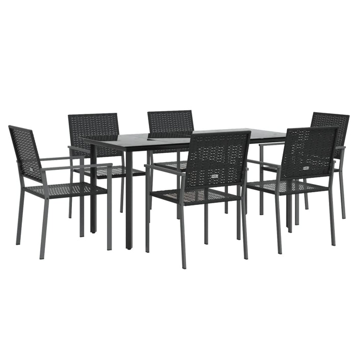 Set da Pranzo da Giardino 7 pz in Polyrattan e Acciaiocod mxl 125202
