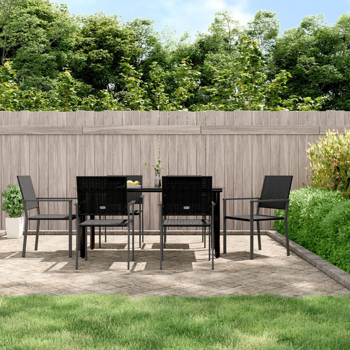 Set da Pranzo da Giardino 7 pz in Polyrattan e Acciaiocod mxl 125202