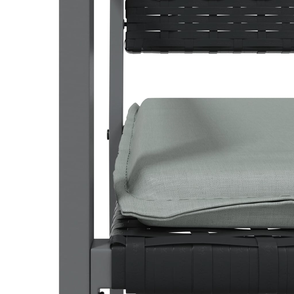 Set Pranzo da Giardino 9 pz con Cuscini in Polyrattan e Acciaio 3187030