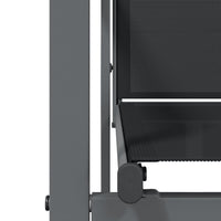 Set da Pranzo da Giardino 3 pz Nero in Textilene e Acciaio 3187033