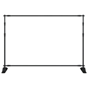 Supporti per Fondali 2 pz Neri 305x243 cm in Acciaio 3187467