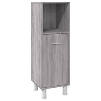 vidaXL Set Mobili da Bagno 3 pz Grigio Sonoma in Legno Multistrato