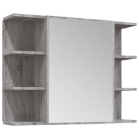 vidaXL Set Mobili da Bagno 4 pz Grigio Sonoma in Legno Multistrato