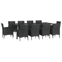 Set da Pranzo da Giardino 11 pz con Cuscini in Polyrattan Nerocod mxl 124597