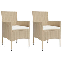 Set da Bistrò da Giardino 3 pz con Cuscini Beige in Polyrattan 3187420