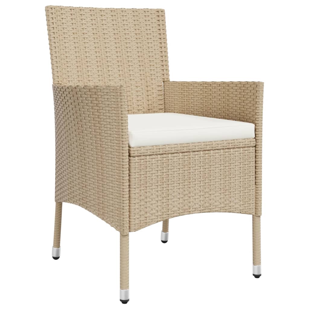 Set da Bistrò da Giardino 3 pz con Cuscini Beige in Polyrattan 3187420