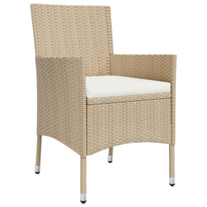 Set da Bistrò da Giardino 3 pz con Cuscini Beige in Polyrattan 3187420