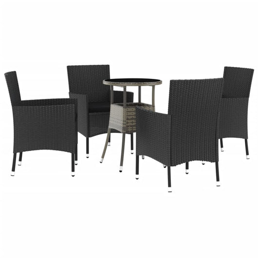 Set BistrÃ² da Giardino 5 pz con Cuscini in Polyrattan Nerocod mxl 69507
