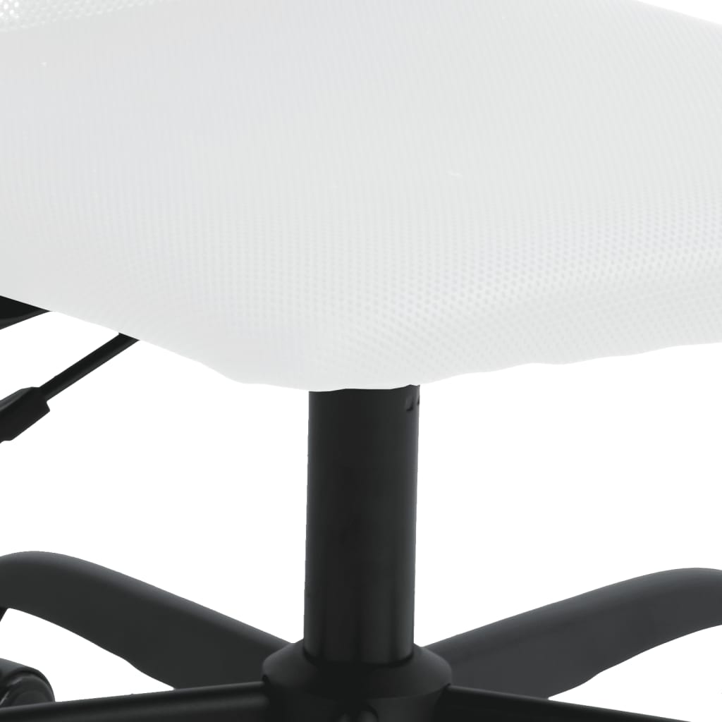 Sedia da Ufficio Altezza Regolabile Bianca in Rete e Similpelle 353015