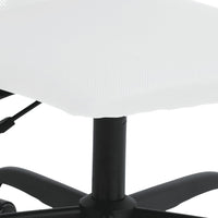 Sedia da Ufficio Altezza Regolabile Bianca in Rete e Similpelle 353015