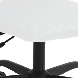 Sedia da Ufficio Altezza Regolabile Bianca in Rete e Similpelle 353015