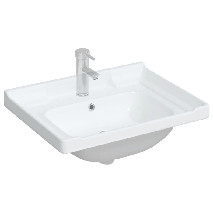 Lavandino da Bagno Bianco 61x48x23 cm Rettangolare in Ceramica 153704
