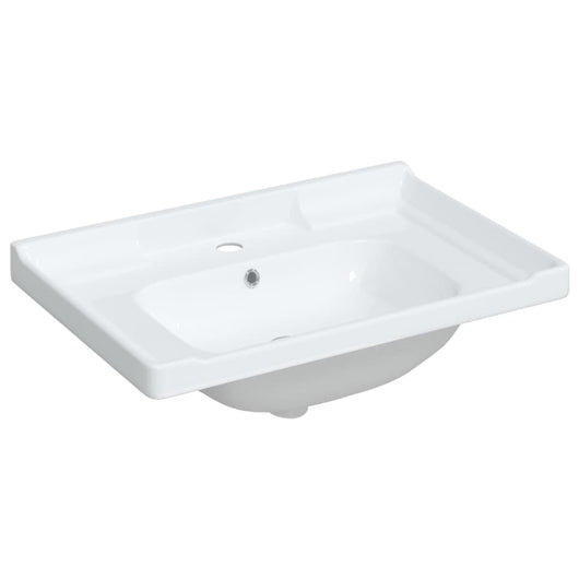 Lavandino da Bagno Bianco 71x48x23 cm Rettangolare in Ceramica 153705