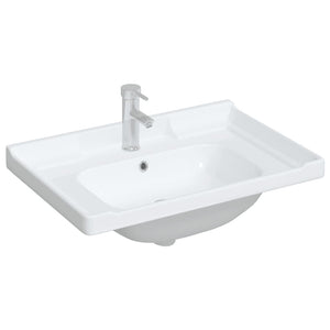 Lavandino da Bagno Bianco 71x48x23 cm Rettangolare in Ceramica 153705
