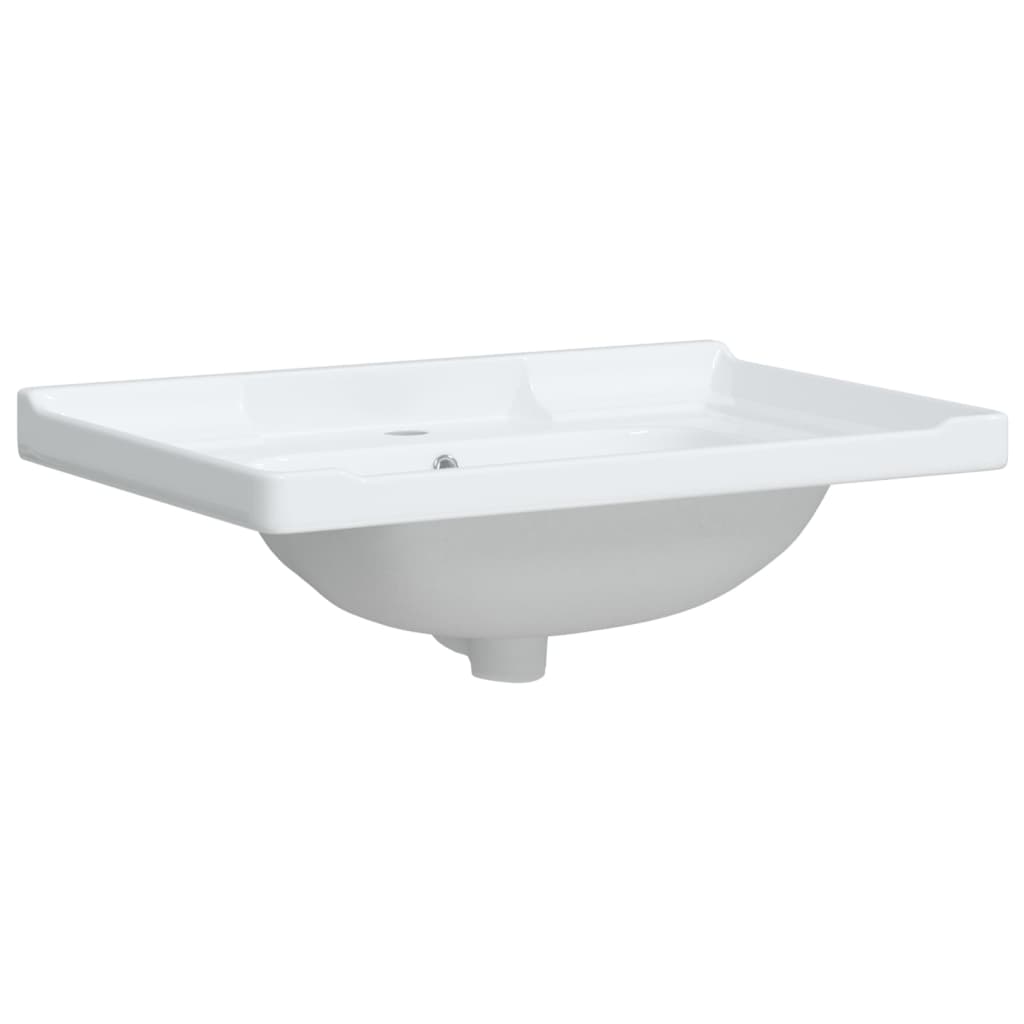 Lavandino da Bagno Bianco 71x48x23 cm Rettangolare in Ceramica 153705