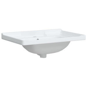 Lavandino da Bagno Bianco 71x48x23 cm Rettangolare in Ceramica 153705