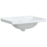Lavandino da Bagno Bianco 71x48x23 cm Rettangolare in Ceramica