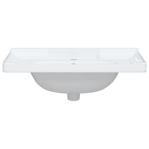Lavandino da Bagno Bianco 71x48x23 cm Rettangolare in Ceramica 153705