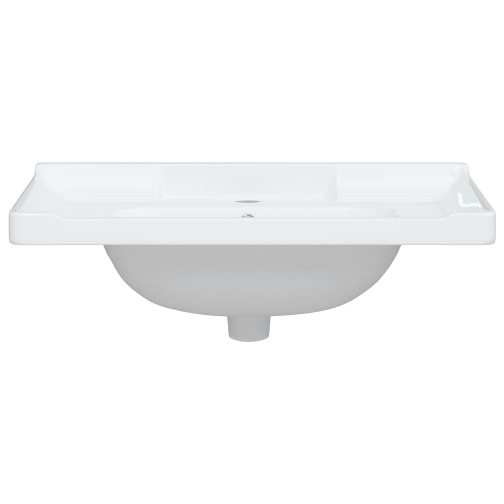 Lavandino da Bagno Bianco 71x48x23 cm Rettangolare in Ceramica