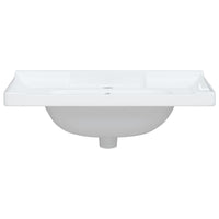 Lavandino da Bagno Bianco 71x48x23 cm Rettangolare in Ceramica