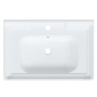 Lavandino da Bagno Bianco 71x48x23 cm Rettangolare in Ceramica